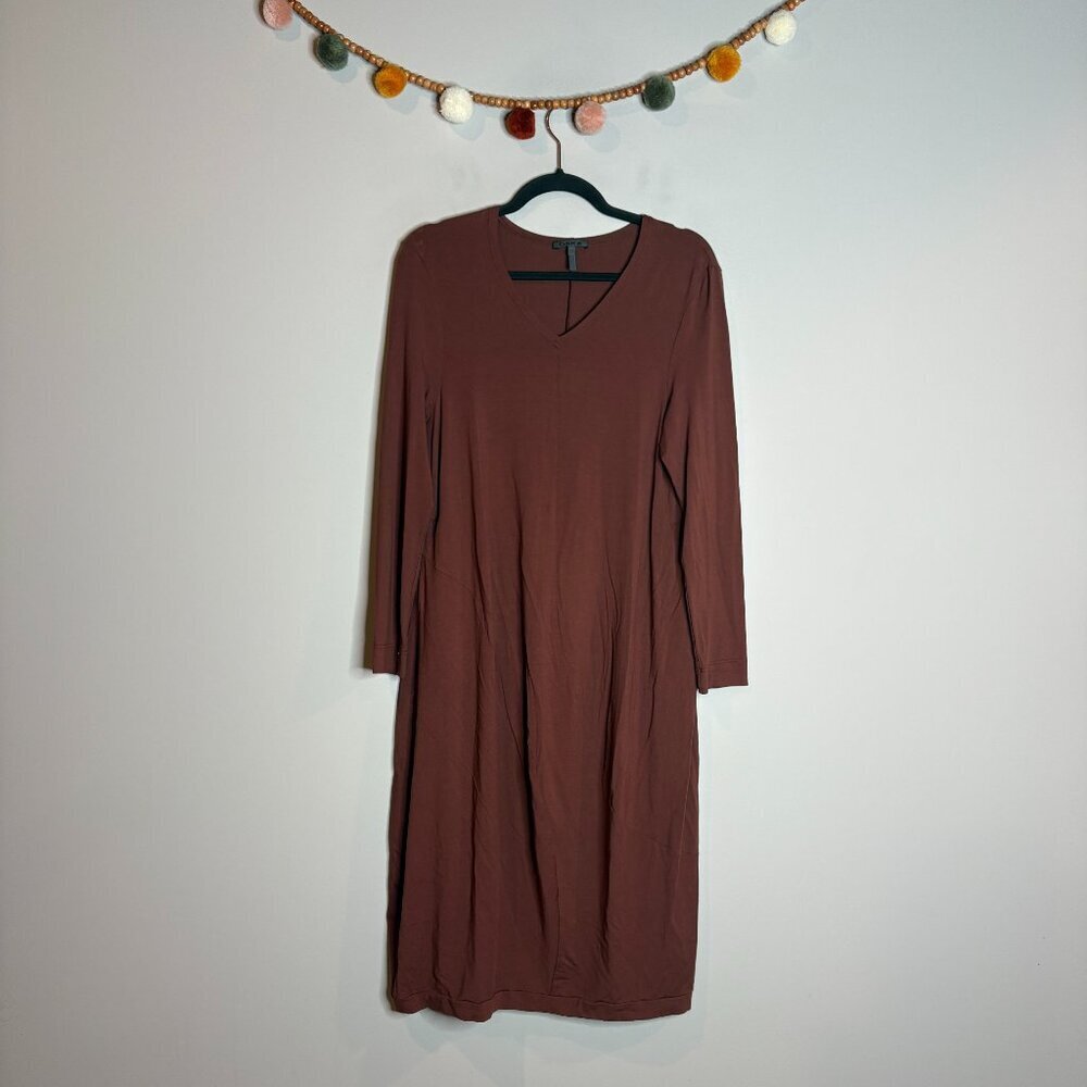 OSKA rust/brown long sleeve lagenlook cottagecore dress